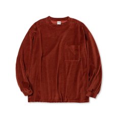 画像1: CALEE  VELOUR DROP SHOULDER L/S CS (Vermilion) (1)