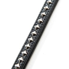 画像3: CALEE  STUDS LEATHER NECK STRAP (Black) (3)