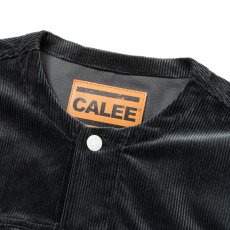 画像3: CALEE  1ST TYPE NO COLLAR CORDUROY JACKET (Black) (3)