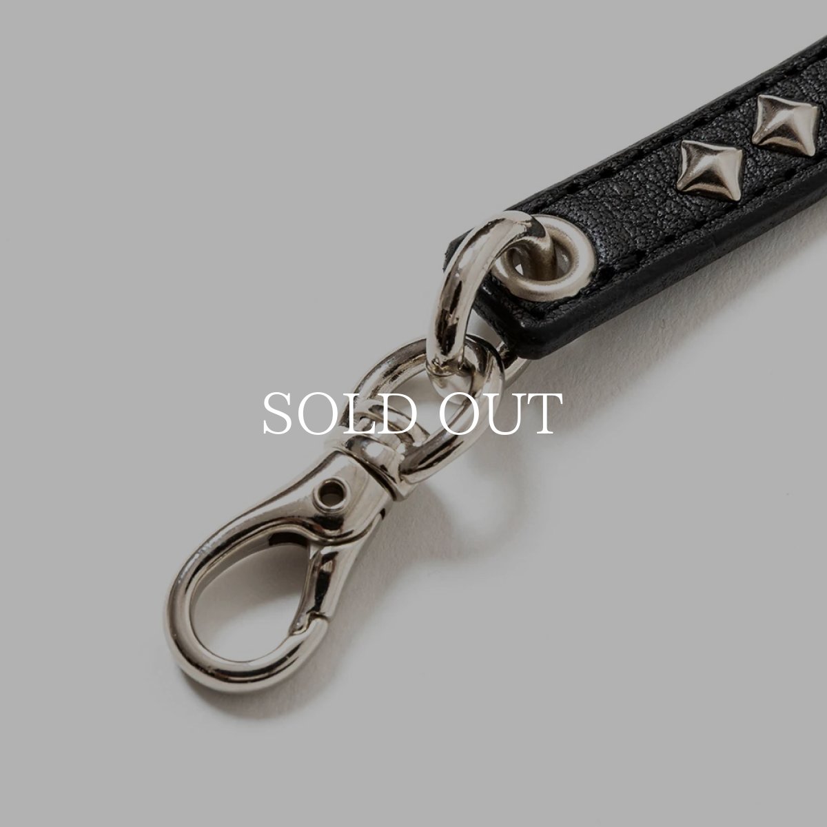 画像4: CALEE  STUDS LEATHER WALLET CORD (Black) (4)