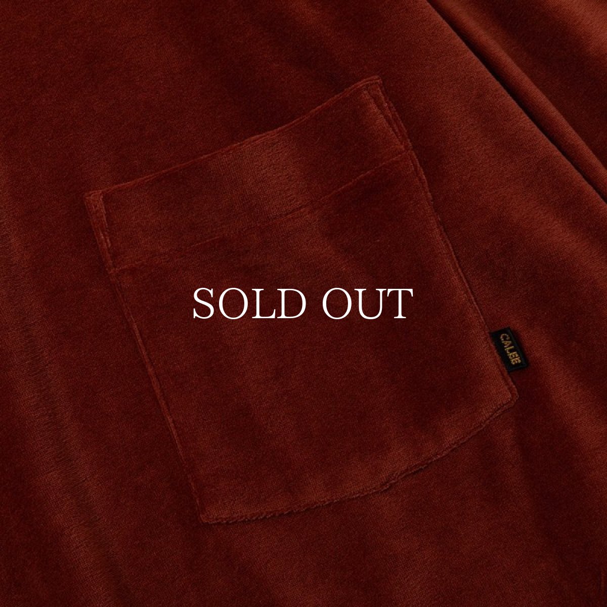 画像3: CALEE  VELOUR DROP SHOULDER L/S CS (Vermilion) (3)