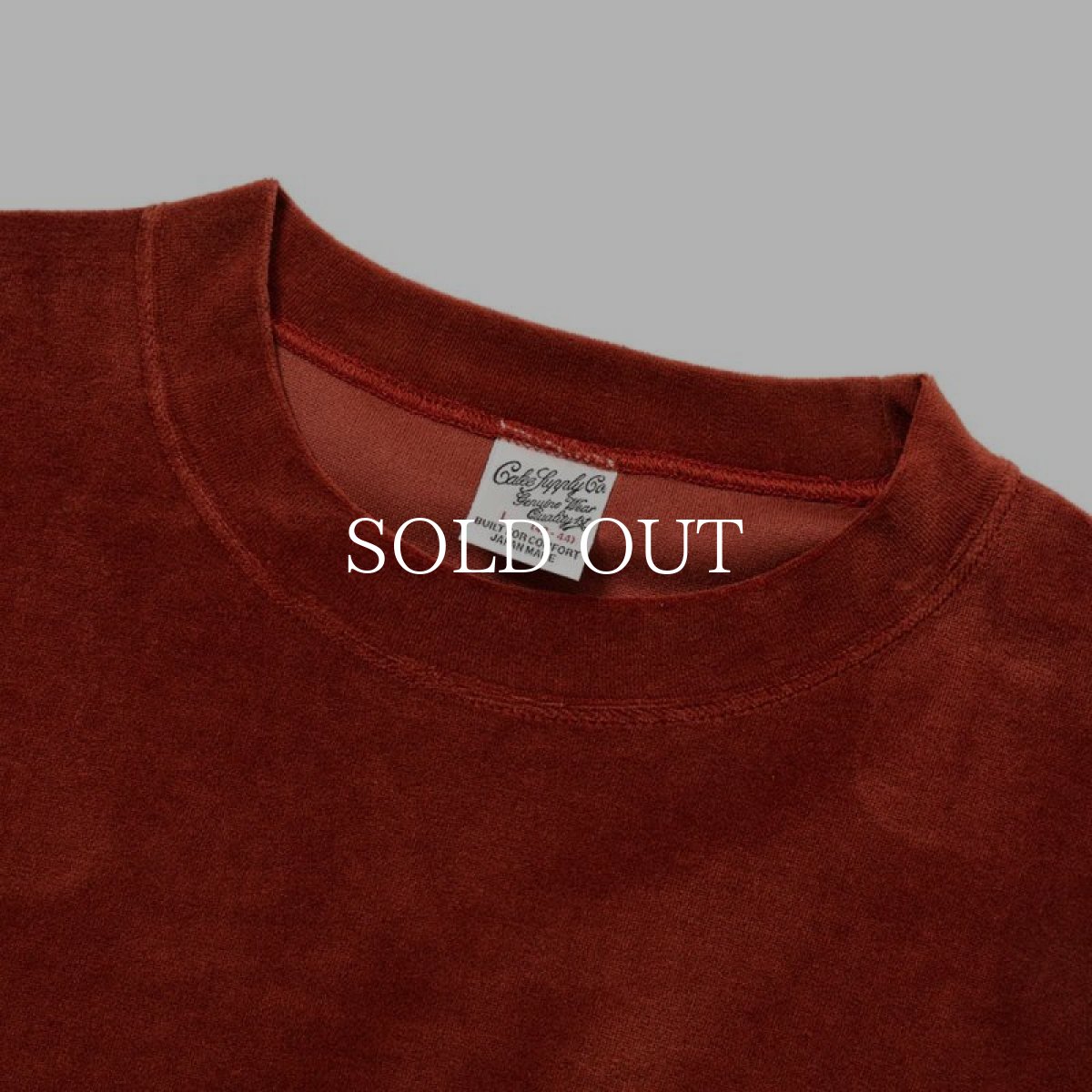 画像2: CALEE  VELOUR DROP SHOULDER L/S CS (Vermilion) (2)