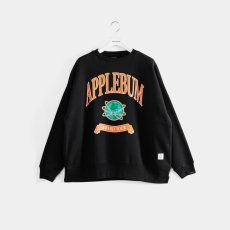 画像1: APPLEBUM  College Logo Big Crew Sweat (Black) (1)