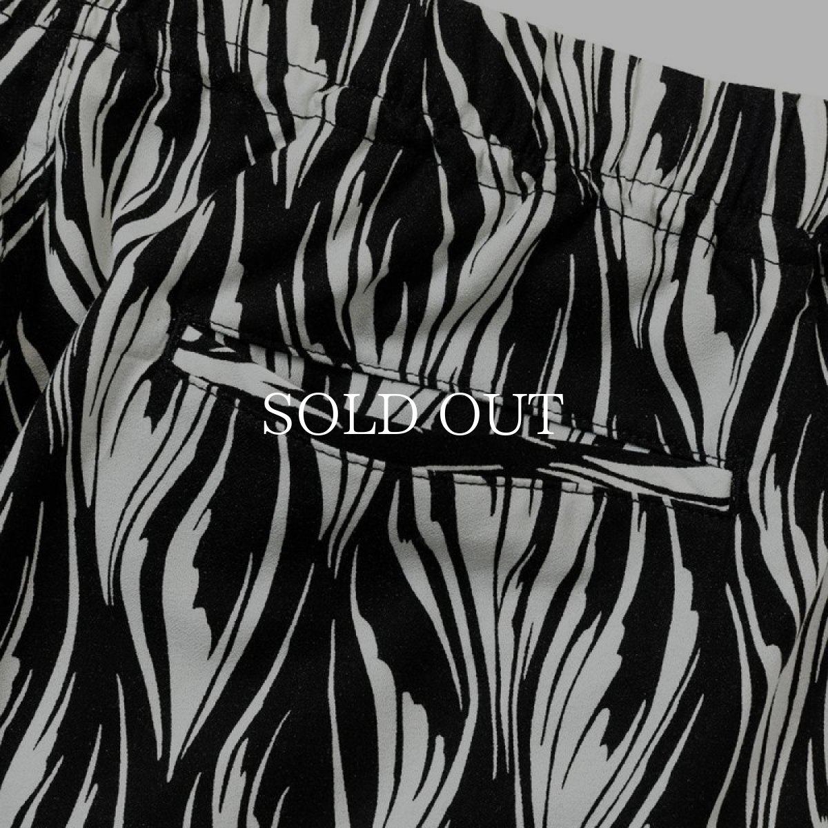 画像5: CALEE  FEATHER PATTERN EASY TROUSERS (Black) (5)