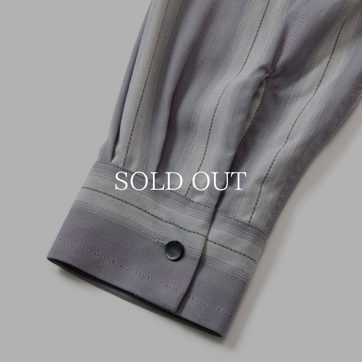 画像6: CALEE  VINTAGE TYPE OMBRE STRIPE SHIRT (Black) (6)