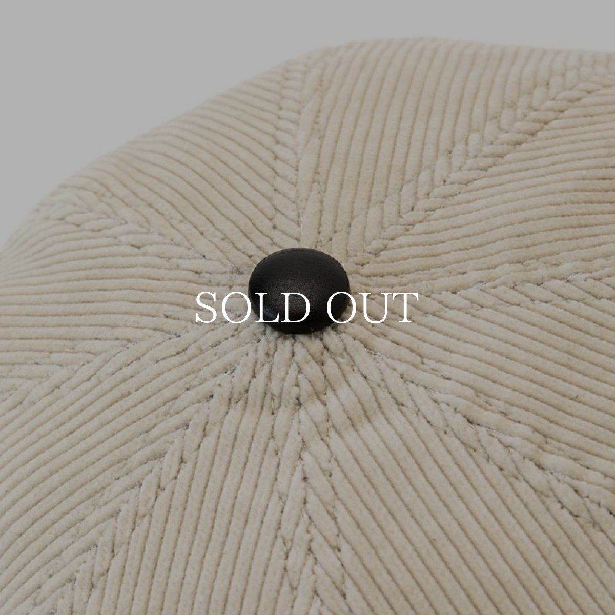 画像5: CALEE  CORDUROY / LEATHER COMBI CAS (Ivory) (5)