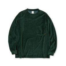 画像1: CALEE  VELOUR DROP SHOULDER L/S CS (Green) (1)