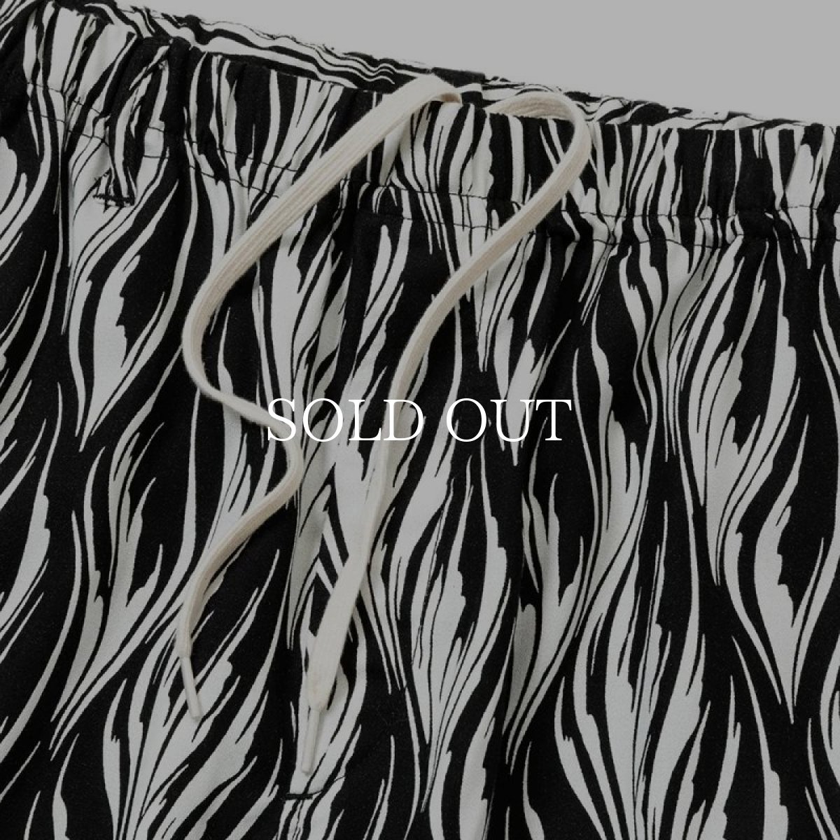 画像3: CALEE  FEATHER PATTERN EASY TROUSERS (Black) (3)