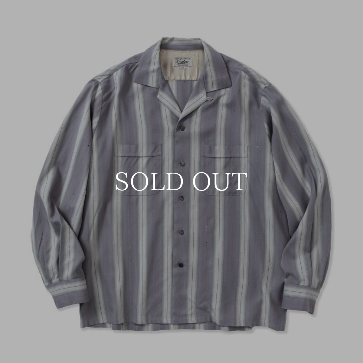 画像1: CALEE  VINTAGE TYPE OMBRE STRIPE SHIRT (Black) (1)