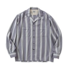 画像1: CALEE  VINTAGE TYPE OMBRE STRIPE SHIRT (Black) (1)