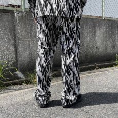 画像7: CALEE  FEATHER PATTERN EASY TROUSERS (Black) (7)