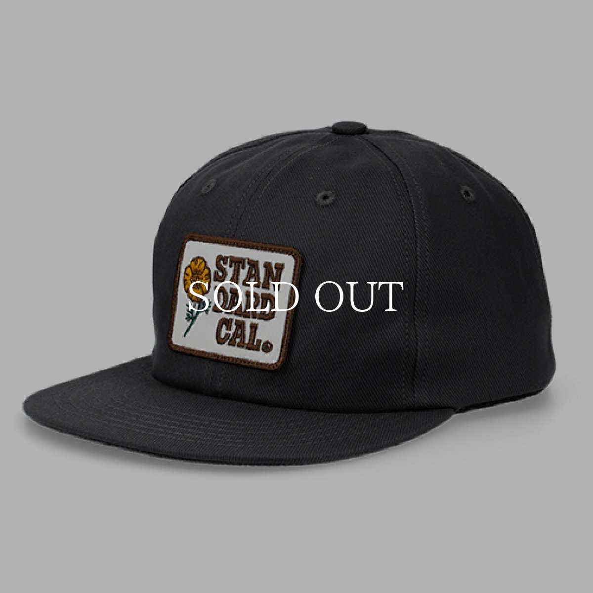 画像1: STANDARD CALIFORNIA  SD Poppy Logo Patch Twill Cap (Black) (1)