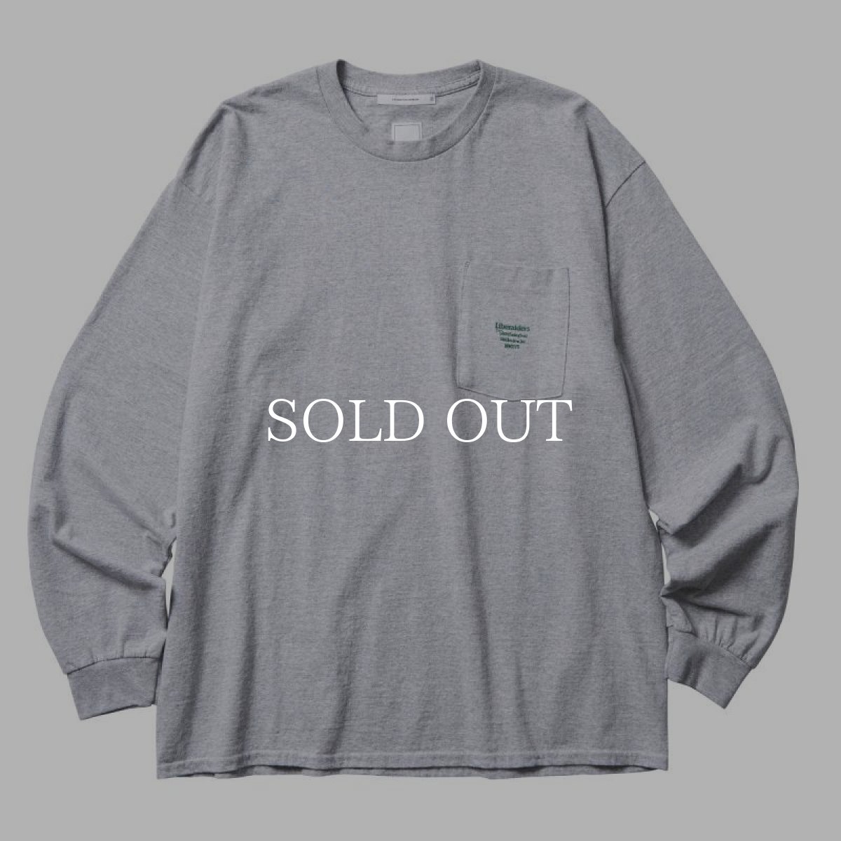 画像1: Liberaiders  POCKET LOGO L/S TEE (GRAY) (1)