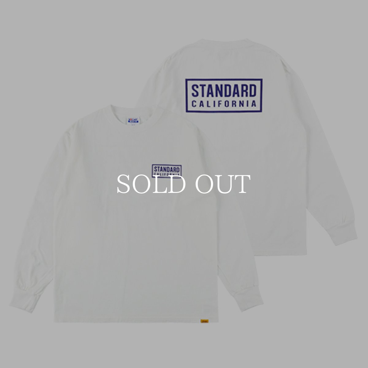 画像1: STANDARD CALIFORNIA  SD Heavyweight Box Logo Long Sleeve T (White) (1)