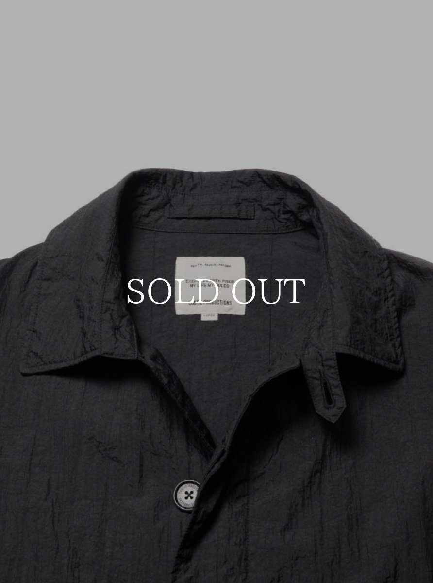 画像3: COOTIE   Shrink Nylon Bal Collar Coat (Black) (3)