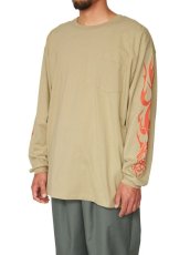 画像6: RADIALL  LO-N-SLO - CREW NECK T-SHIRT L/S (Khaki) (6)