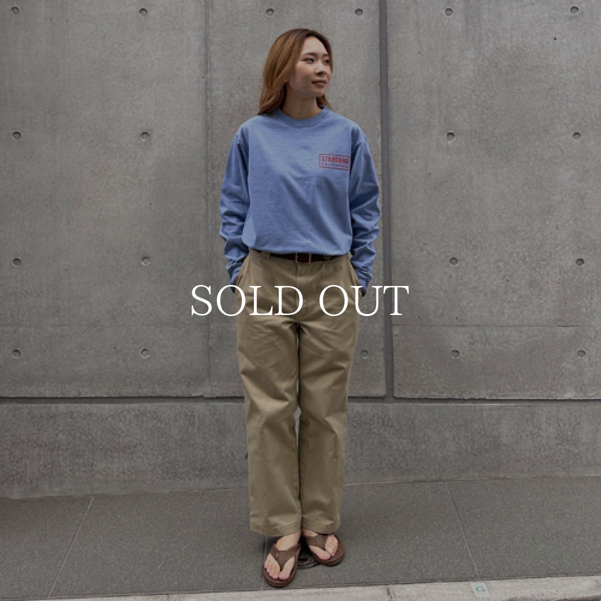 画像2: STANDARD CALIFORNIA  SD Heavyweight Box Logo Long Sleeve T (Blue) (2)