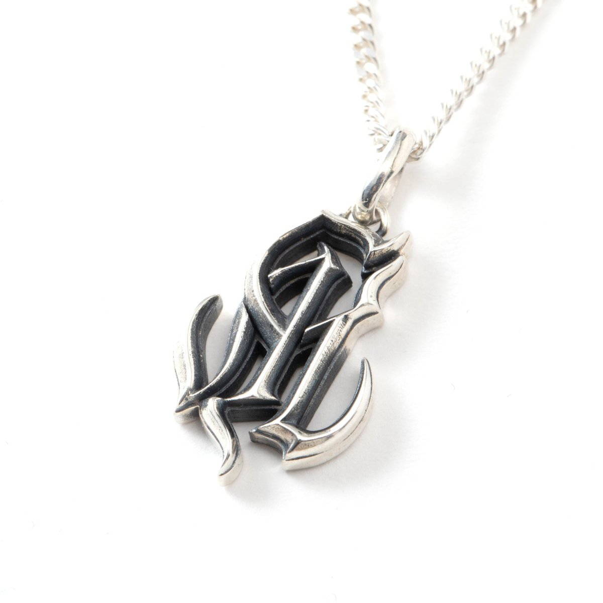 画像2: CALEE  CAL NT LOGO SILVER NECKLACE (2)