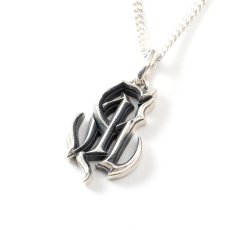 画像2: CALEE  CAL NT LOGO SILVER NECKLACE (Silver) (2)