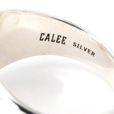 画像3: CALEE  CAL NT LOGO SILVER SIGNET RING (Silver) (3)