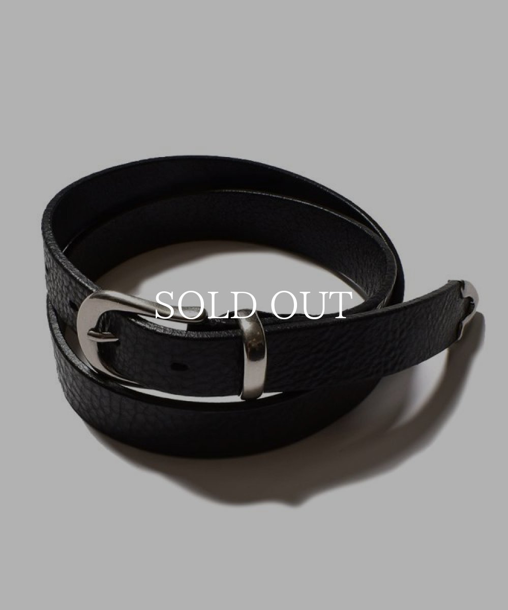 画像1: MINEDENIM  Leather Western Belt (BLK) (1)