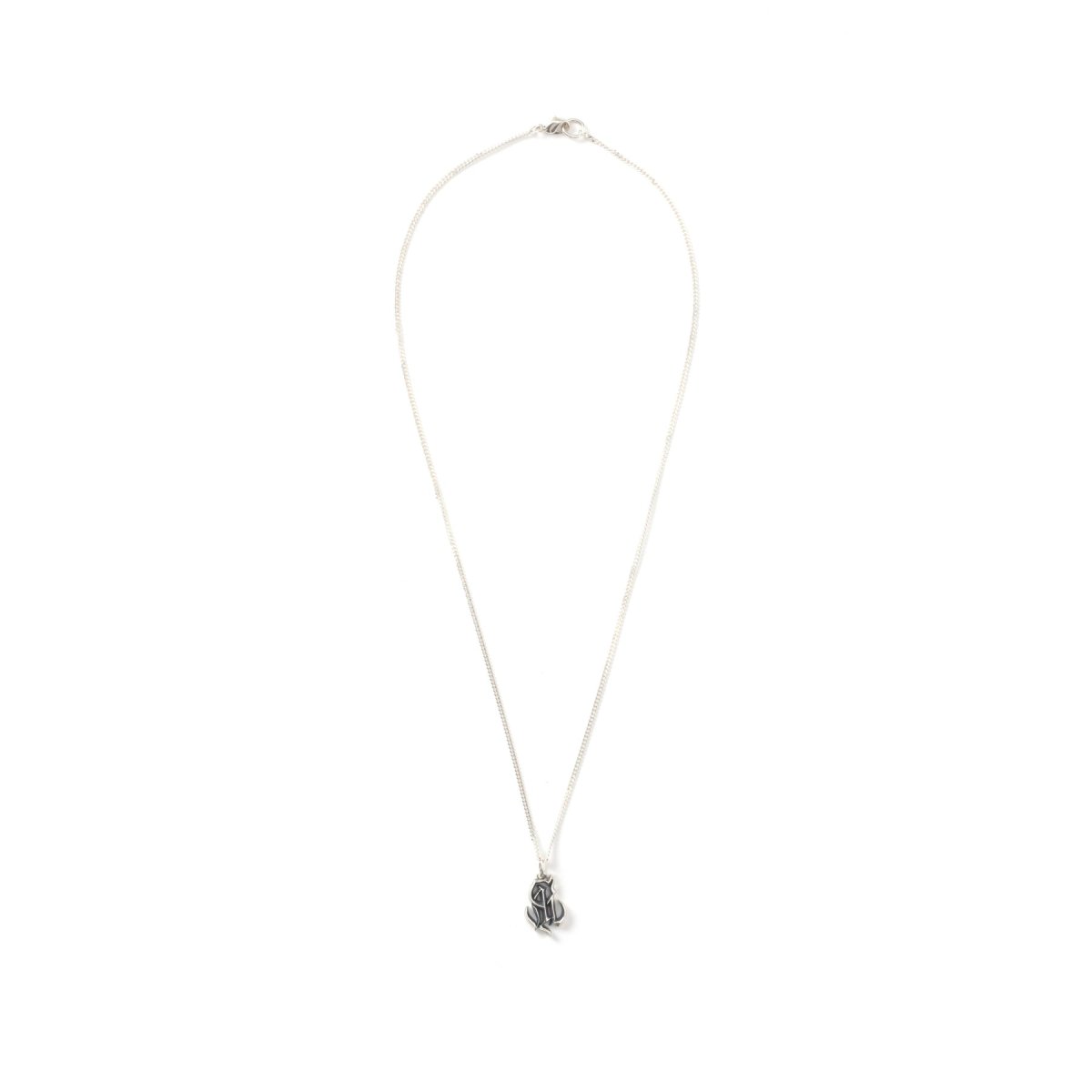画像1: CALEE  CAL NT LOGO SILVER NECKLACE (1)