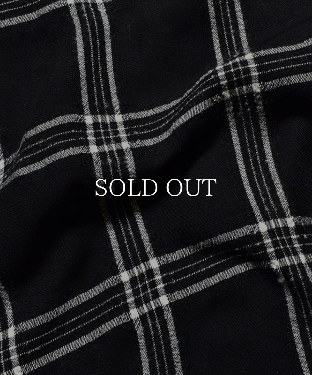 画像6: MINEDENIM  R. Wool Flannel Check Western SH Western SH (BLK) (6)