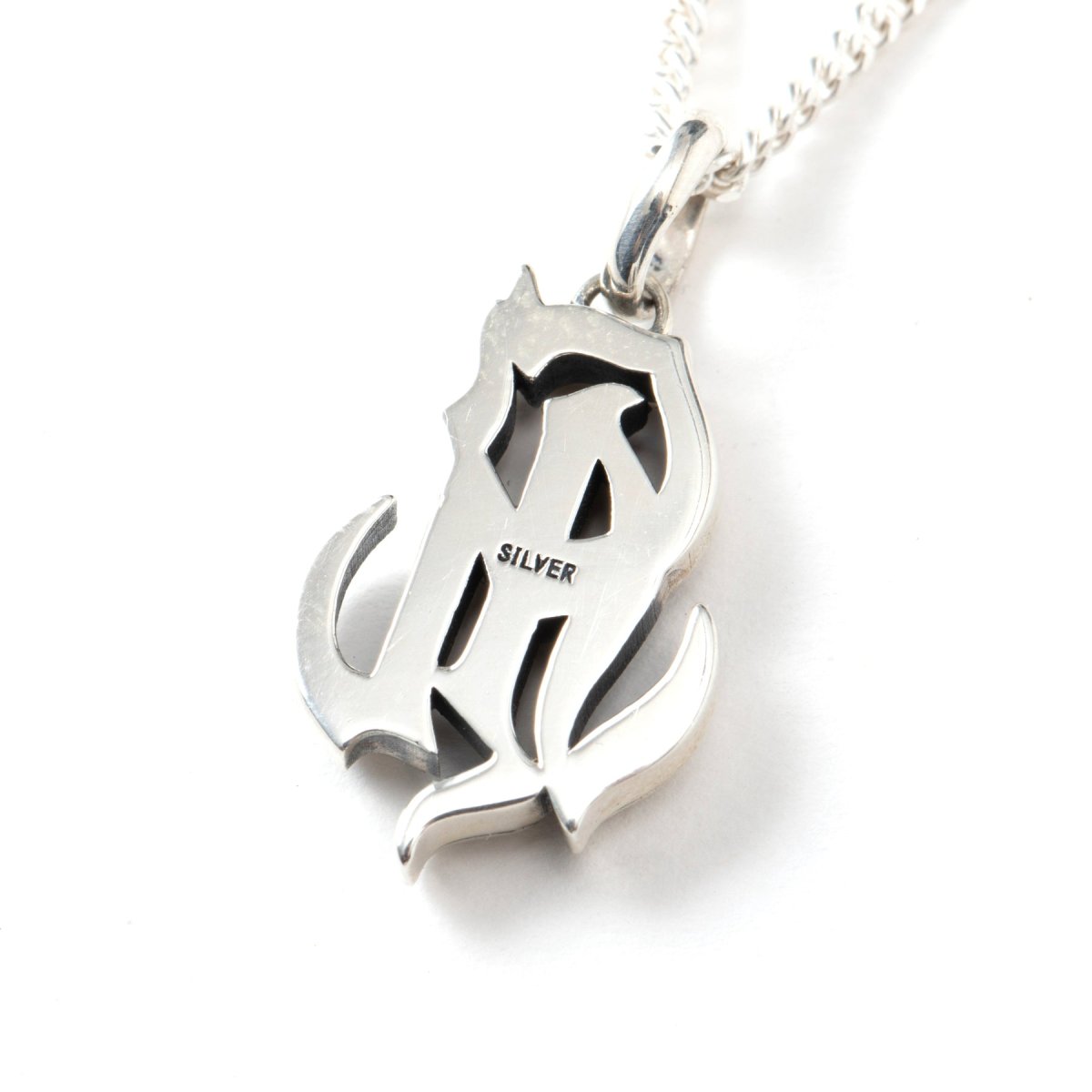 画像3: CALEE  CAL NT LOGO SILVER NECKLACE (3)
