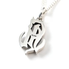 画像3: CALEE  CAL NT LOGO SILVER NECKLACE (Silver) (3)