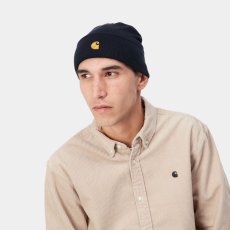 画像2: CARHARTT WIP  CHASE BEANIE (Dark Navy / Gold) (2)