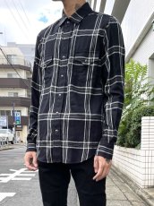 画像7: MINEDENIM  R. Wool Flannel Check Western SH Western SH (BLK) (7)