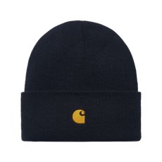 画像1: CARHARTT WIP  CHASE BEANIE (Dark Navy / Gold) (1)