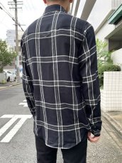 画像8: MINEDENIM  R. Wool Flannel Check Western SH Western SH (BLK) (8)