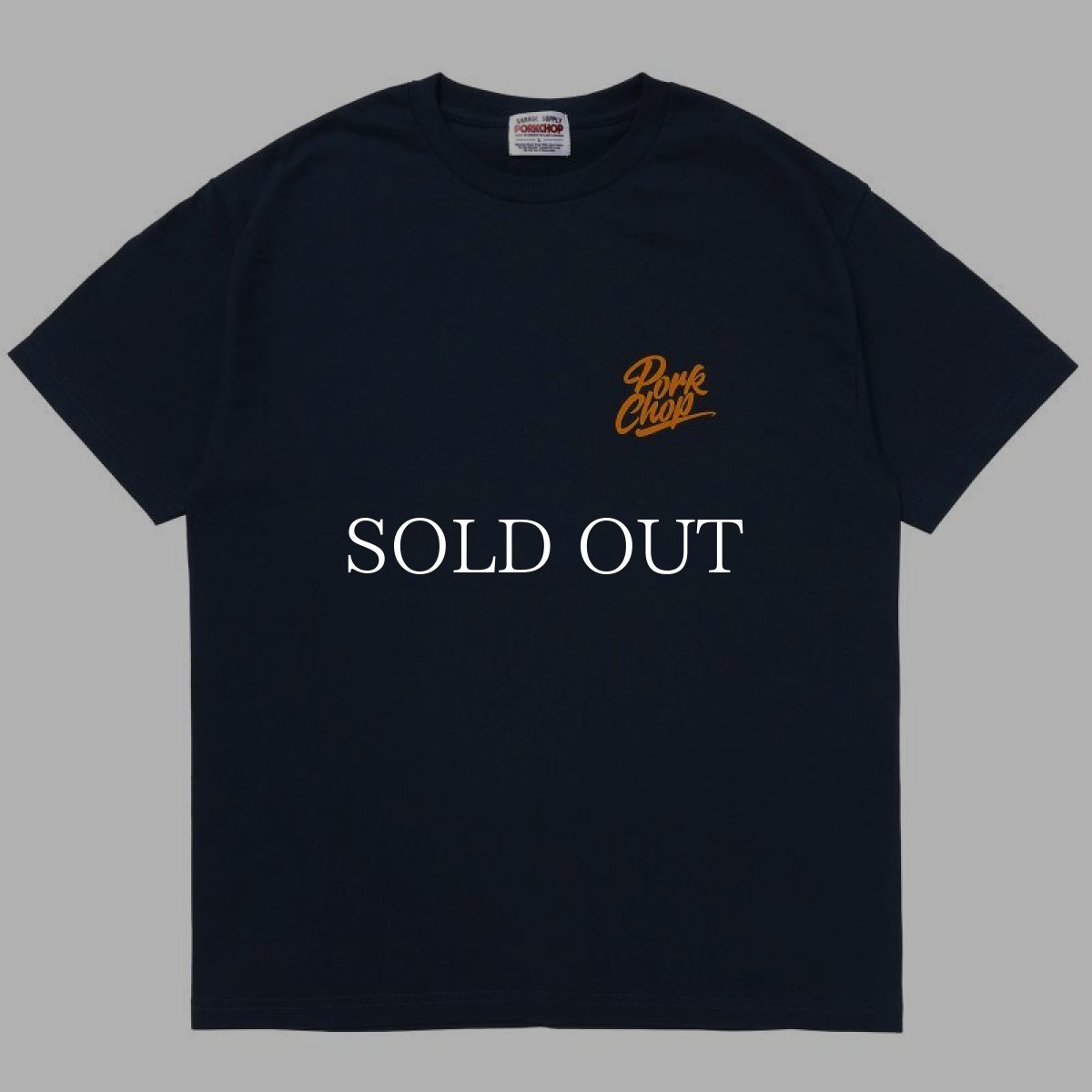 画像1: PORKCHOP GARAGE SUPPLY  STENCIL CS TEE (NAVY) (1)