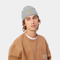 画像2: CARHARTT WIP  CHASE BEANIE (Grey Heather / Gold) (2)