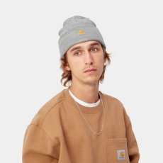 画像2: CARHARTT WIP  CHASE BEANIE (Grey Heather / Gold) (2)