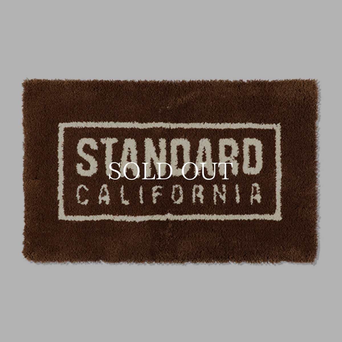 画像1: STANDARD CALIFORNIA  SD Box Logo Rug (Brown) (1)