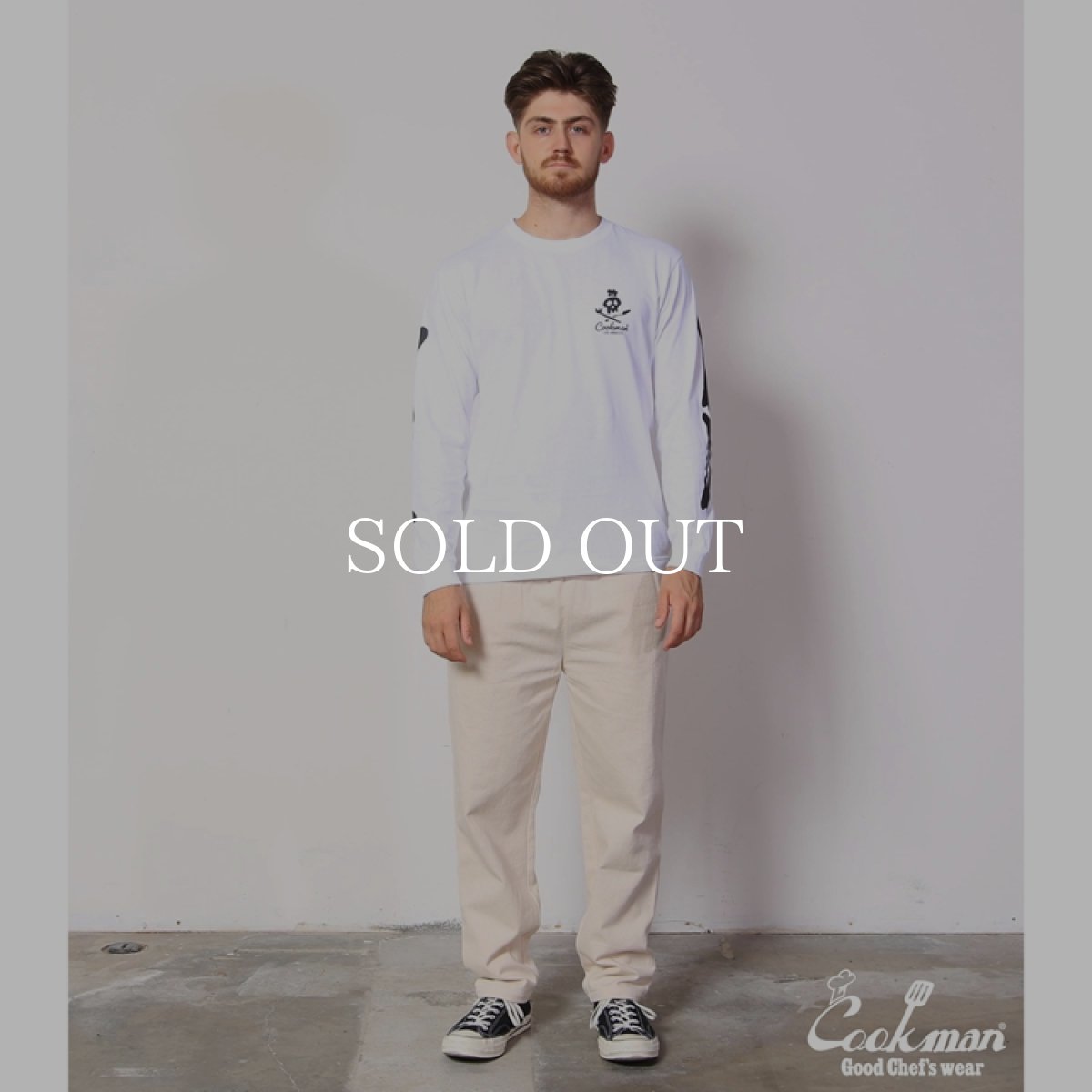 画像6: COOKMAN  ロングスリーブ Tシャツ Skull (Black) (6)