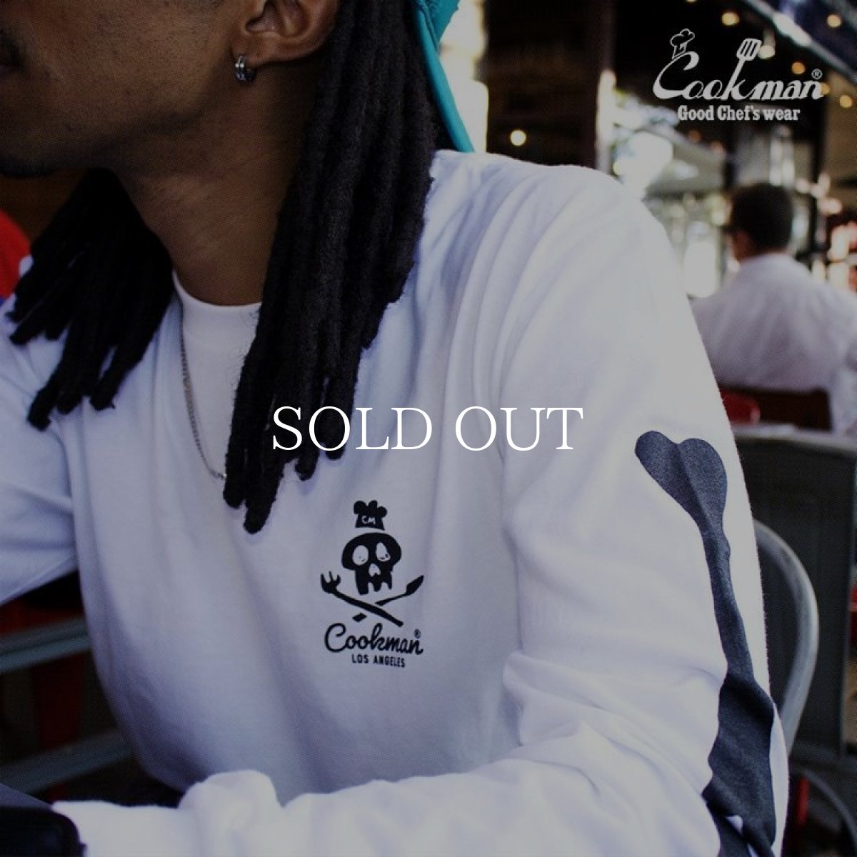 画像12: COOKMAN  ロングスリーブ Tシャツ Skull (White) (12)