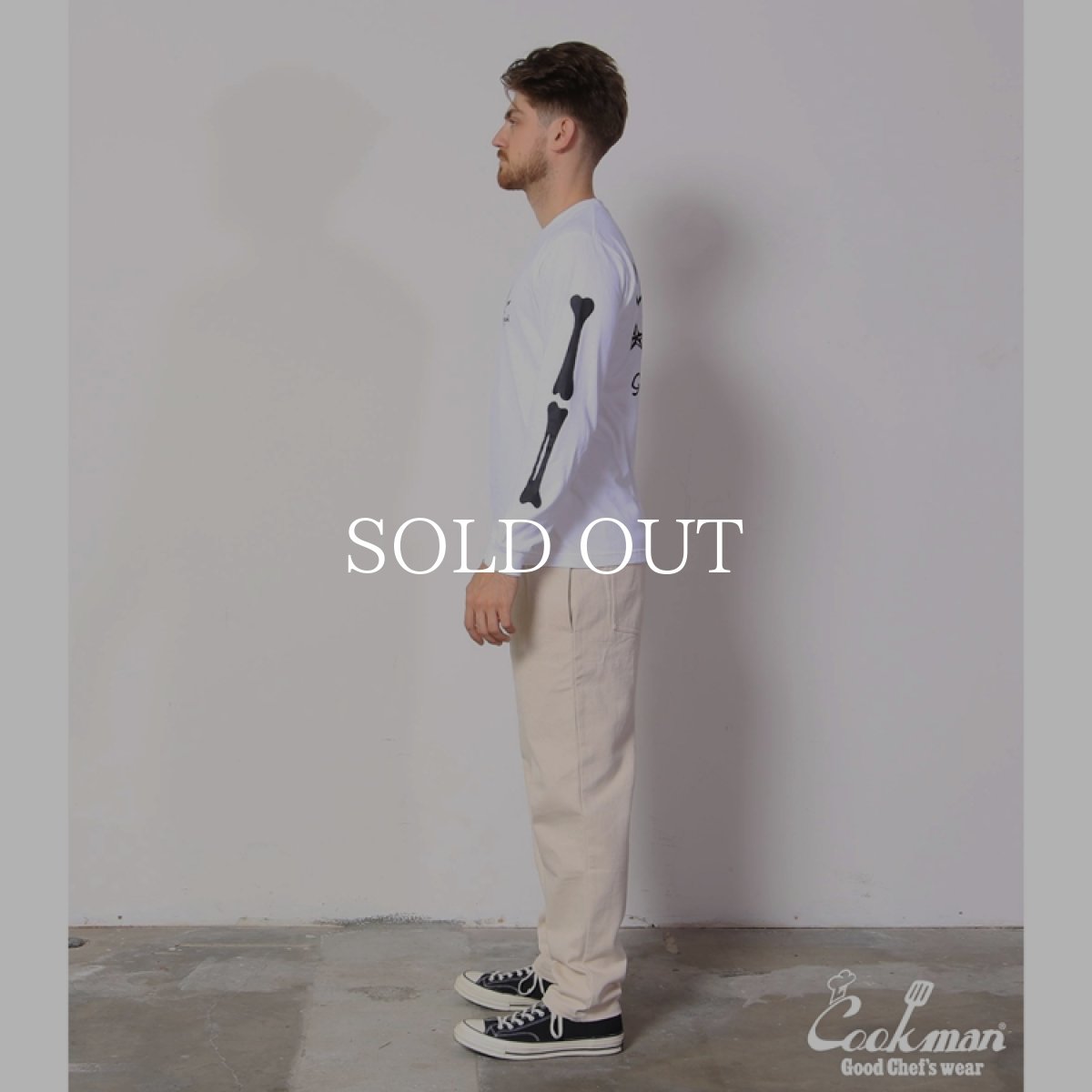 画像9: COOKMAN  ロングスリーブ Tシャツ Skull (Black) (9)