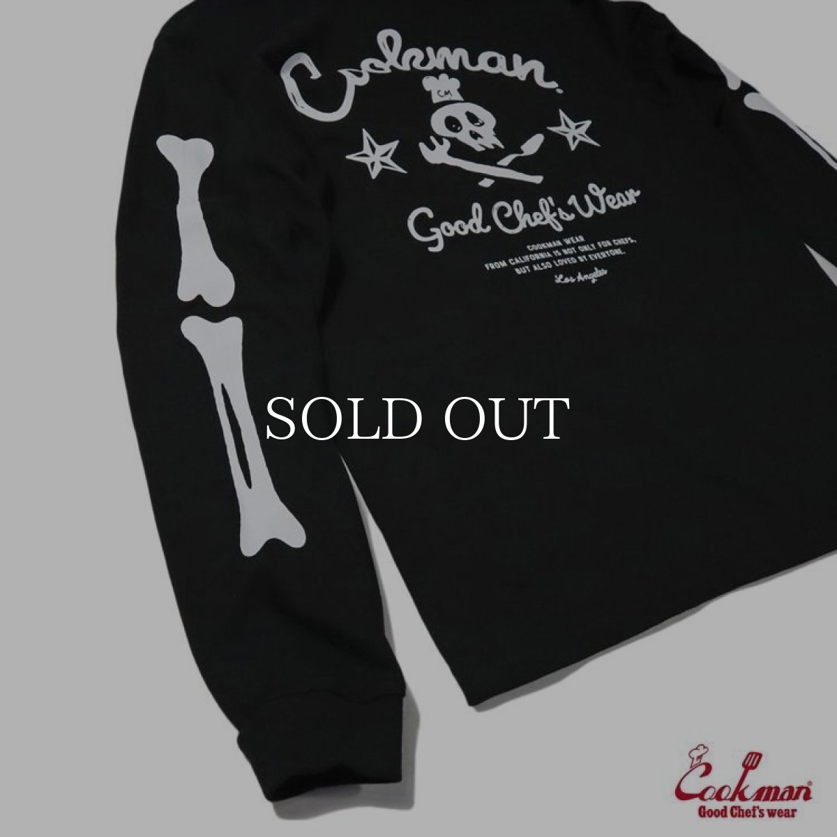 画像5: COOKMAN  ロングスリーブ Tシャツ Skull (Black) (5)