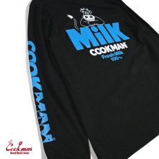 画像5: COOKMAN  ロングスリーブ Tシャツ Milk (Black) (5)