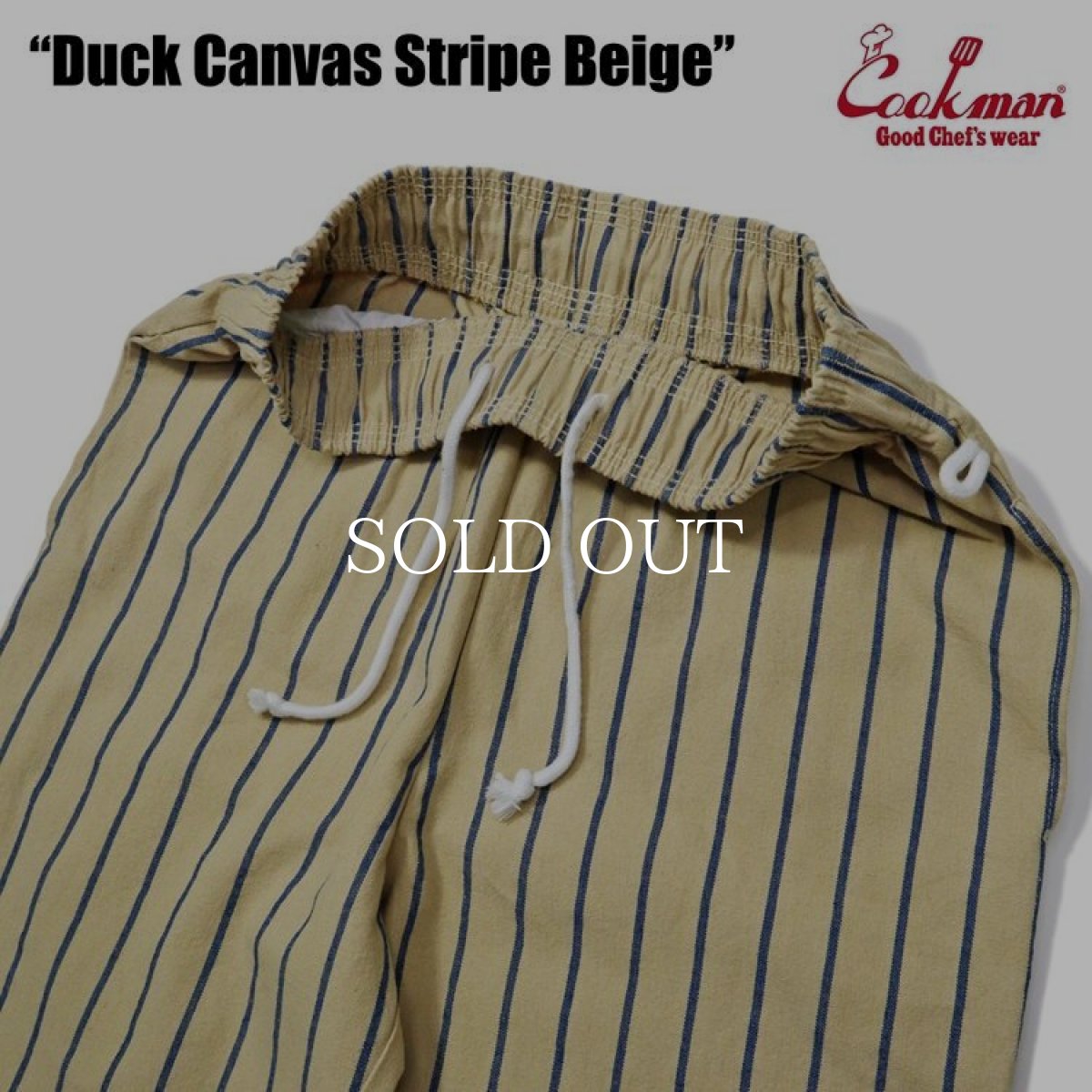 画像4: COOKMAN  Chef Pants Duck Canvas Stripe (Beige) (4)