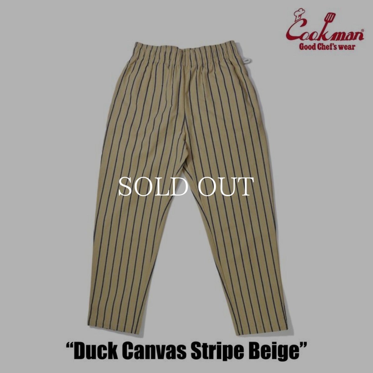 画像3: COOKMAN  Chef Pants Duck Canvas Stripe (Beige) (3)