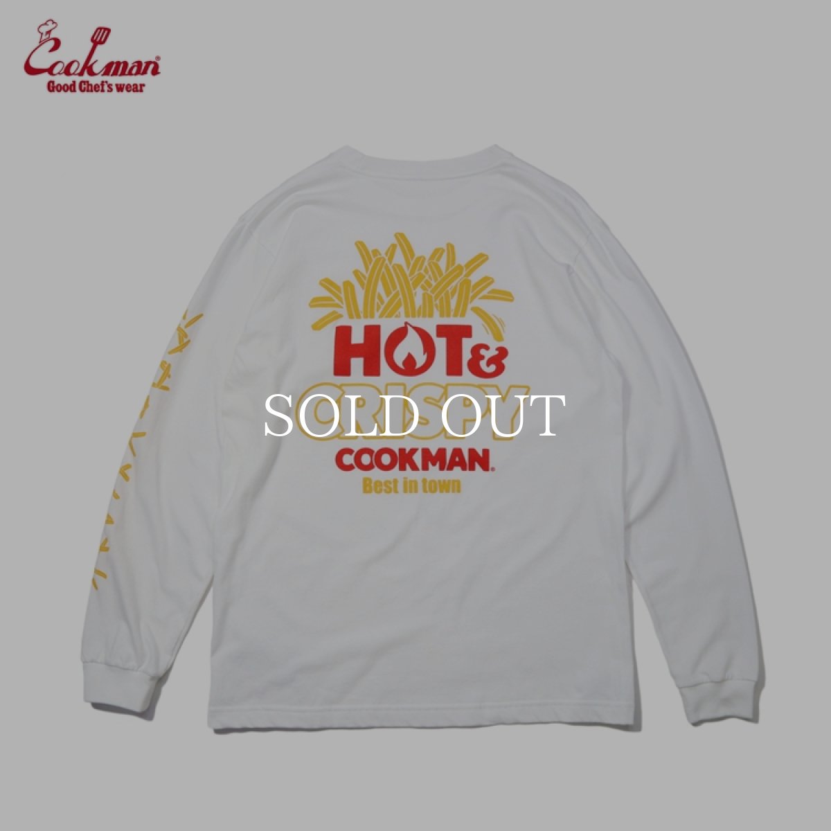 画像2: COOKMAN  ロングスリーブ Tシャツ French Fries (White) (2)