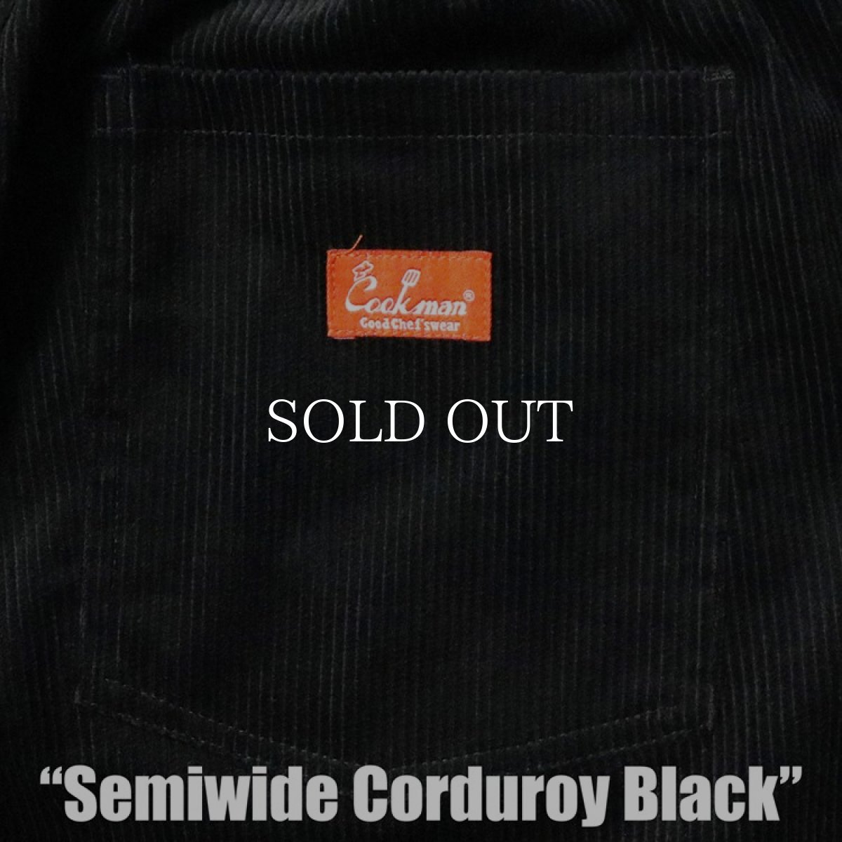 画像7: COOKMAN  Chef Pants Semiwide Corduroy (Black) (7)