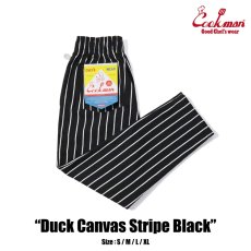 画像1: COOKMAN  Chef Pants Duck Canvas Stripe (Black) (1)