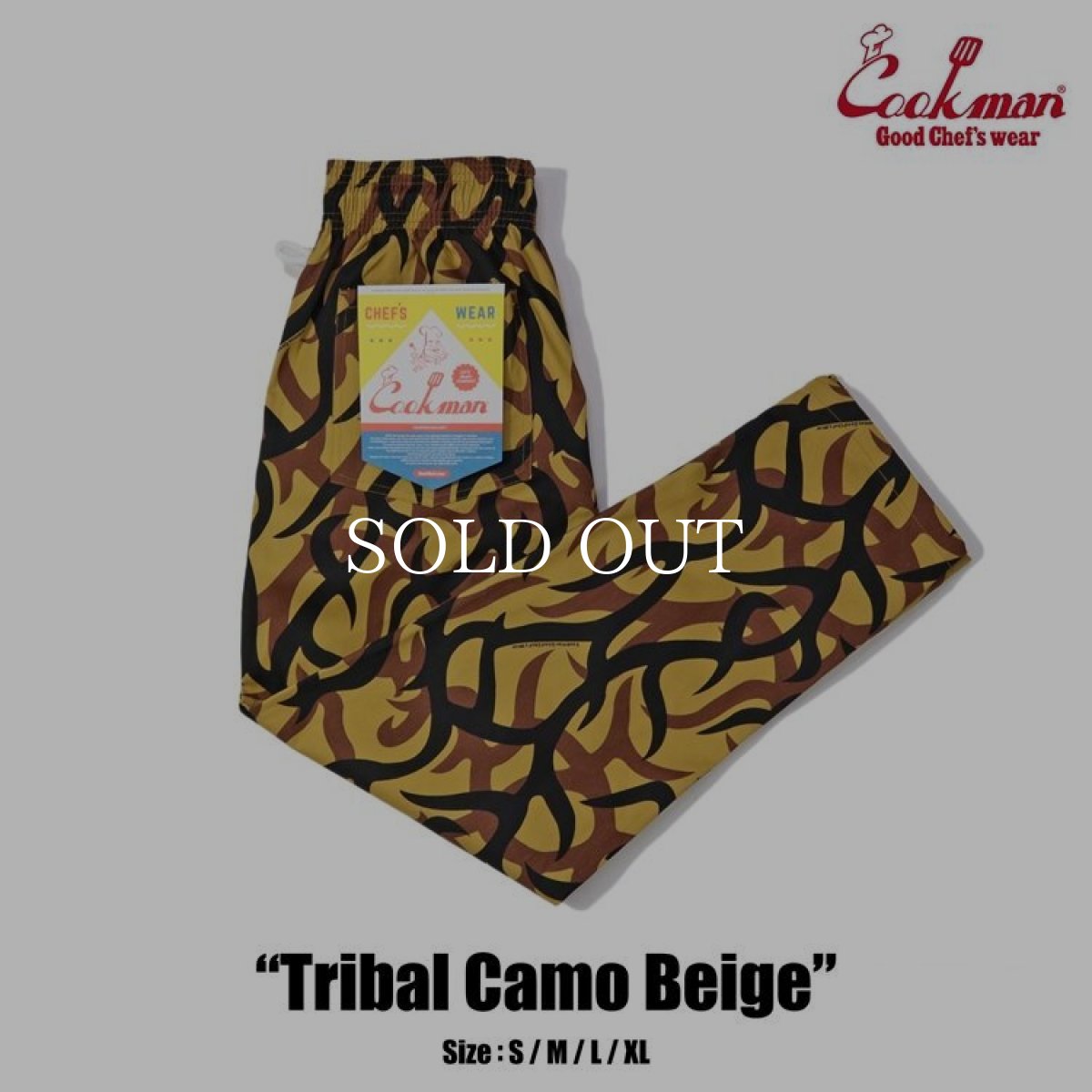画像1: COOKMAN  Chef Pants Tribal Camo Beige (Beige) (1)