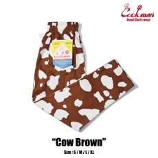 画像1: COOKMAN  Chef Pants Cow (Brown) (1)