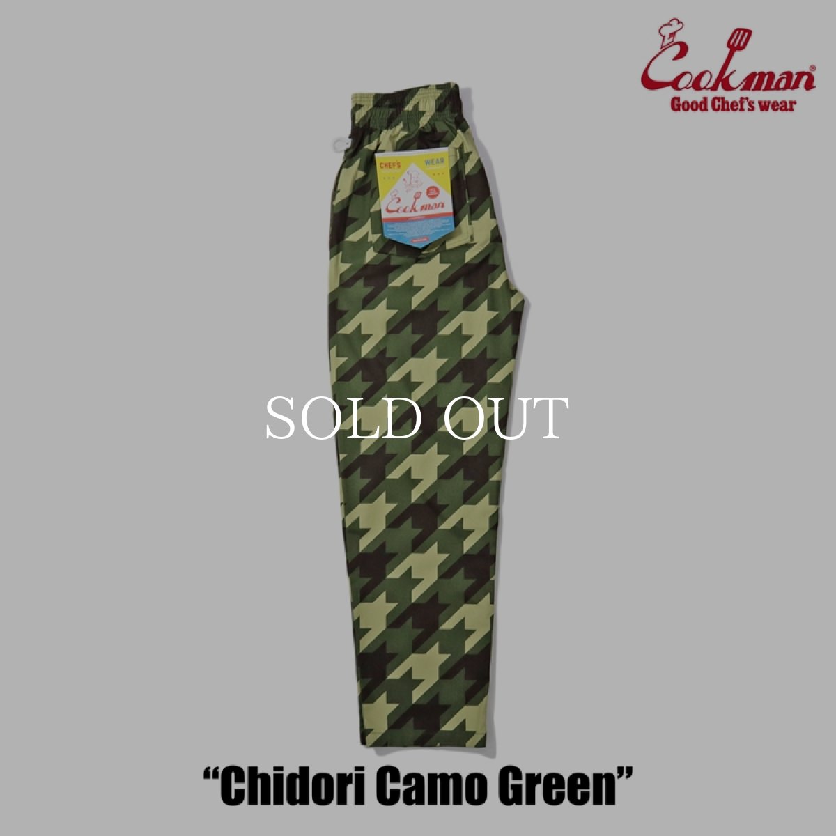 画像11: COOKMAN  Chef Pants Chidori Camo Green (Green) (11)